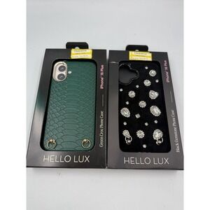 Lot Of 2 iPhone 16 Plus Hello Lux Bedazzle & Croc Green! NEW IN BOX (#2/4)
